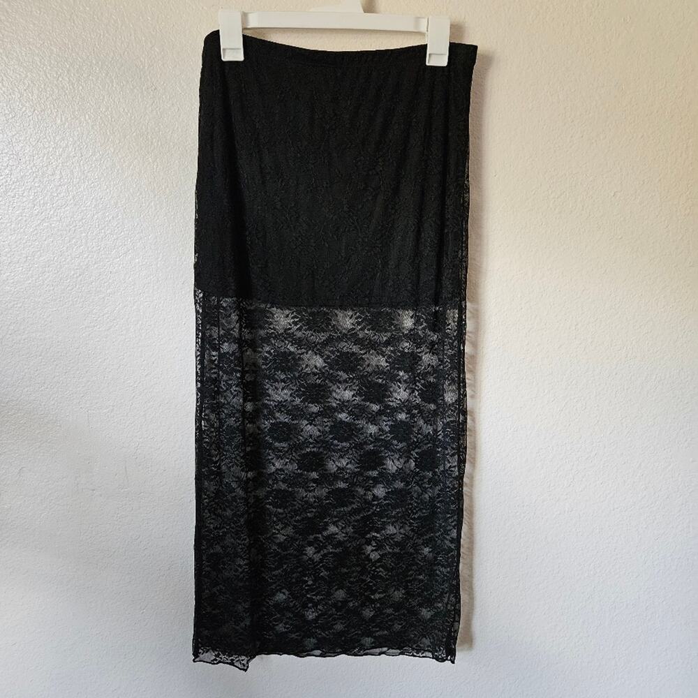 Elegant Black Lace Skirt